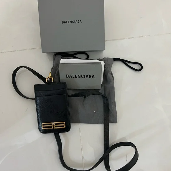 Balenciaga Gossip Card Holder with Strap - Picture 12 of 13
